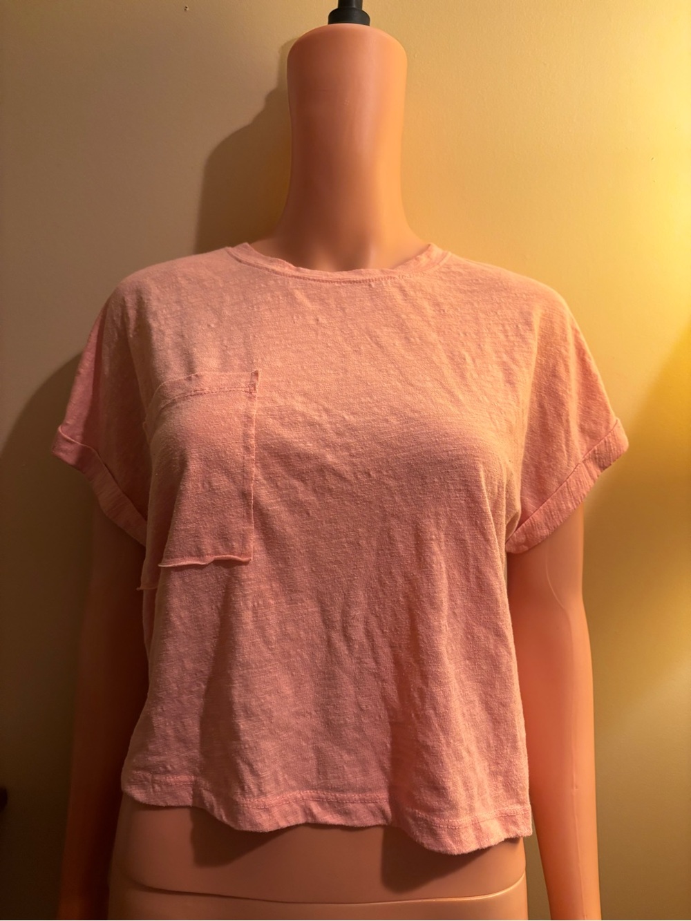 Women's Soft Pink Pocket Tee